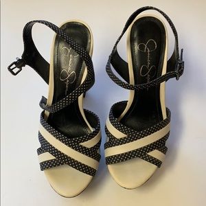 Jessica Simpson Polkadot Platform Heels